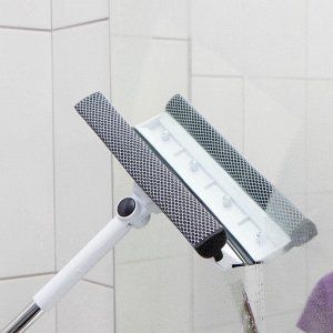 Окномойка с поролоновой насадкой, телескопическая ручка, поворот на 180°, 26x3.5x98(128)
