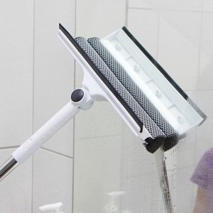 Окномойка с поролоновой насадкой, телескопическая ручка, поворот на 180°, 26x3.5x98(128)