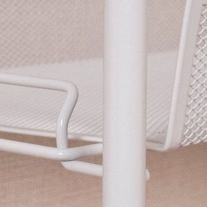 Этажерка на колёсиках «Ладья», 4х ярусная , 44x17x98,5 см, белая