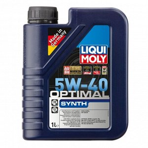 Масло моторное Liqui Moly Optimal Synth 5w40 синтетическое, API SN/CF, ACEA A3/B4, универсальное, 1л, арт. 3925