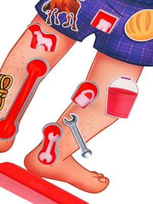 Настольная игра для детей на внимание «Весёлая анатомия», от 1 игрока, 5+
