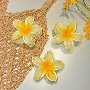 Крабик для волос, заколка, цветок гавайский, 1 шт.