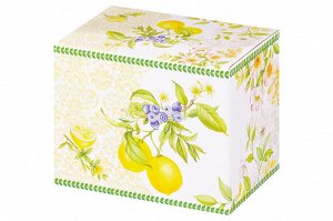 Чайник 380 мл "Лимоны" из NEW BONE CHINA, размеры 17x10x12 см