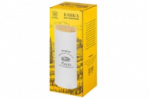 Банка для хранения пасты 2,3 л с крышкой из бамбука 11*11*27 см