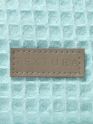 Косметичка женская на молнии TEXTURA, объёмная, средний размер, мягкая, бирюзовая