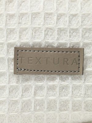 Косметичка женская на молнии TEXTURA, объёмная, средний размер, мягкая, белая