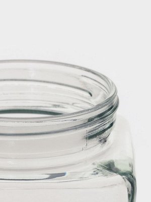 Банка для сыпучих продуктов Доляна «Призма», 500 мл, 9*10.5 см, с металлической крышкой, стекло, прозрачная