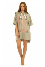 М221 Туника Oversize (кулирка) капюшон