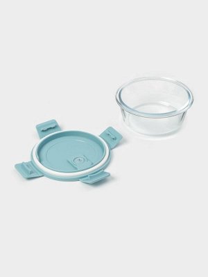 Контейнер для еды Доляна Cook and Freeze, 370 мл, 13,5?6 см, жаропрочное стекло, круглый, цвет МИКС