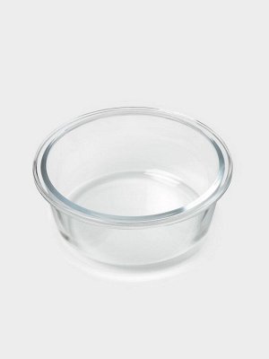 Контейнер для еды Доляна Cook and Freeze, 370 мл, 13,5?6 см, жаропрочное стекло, круглый, цвет МИКС