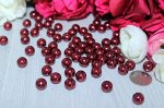 Бусины под жемчуг (винный) 10мм в упаковке 100 шт.