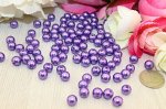 Бусины под жемчуг (фиолетовый)8мм в упаковке 100 шт.