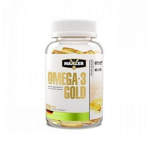 Омега - 3, Жирные кислоты Maxler Omega-3 Gold 120 softgel