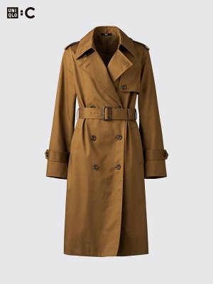 UNIQLO: C - классический базовый тренчкот - 34 BROWN