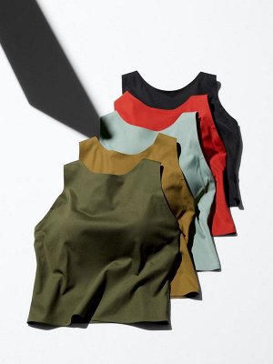 UNIQLO: C — топ с чашечками и с матовой текстурой - 15 RED