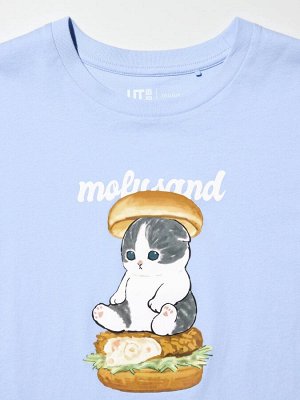 UNIQLO - UT Mofusand хлопковая футболка - 60 LIGHTBLUE