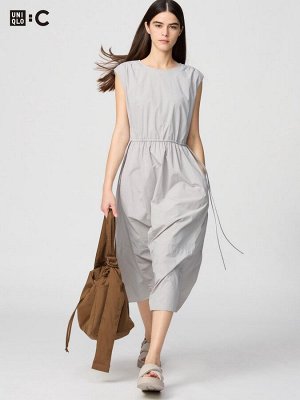UNIQLO: C - платье без рукавов с драпировкой - 02 LIGHTGRAY