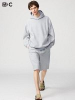 UNIQLO: C - широкие шорты унисекс с эластичной талией - 03 GRAY