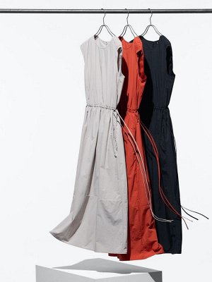 UNIQLO: C - платье без рукавов с драпировкой - 09 BLACK