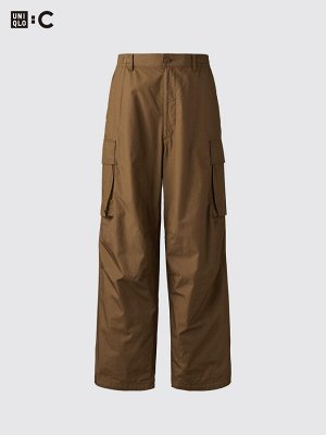 UNIQLO: C - широкие брюки карго из хлопка - 34 BROWN