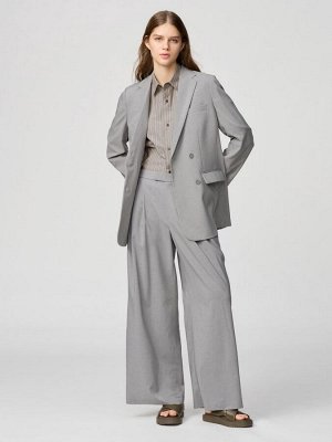 UNIQLO: C - классические широкие брюки прямого силуэта - 03 GRAY