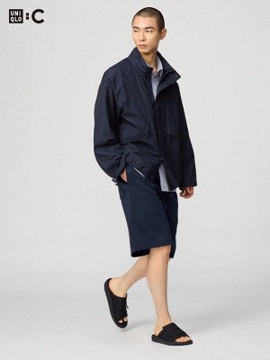UNIQLO: C - широкие шорты унисекс с эластичной талией - 69 NAVY