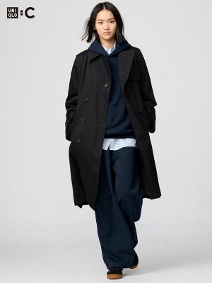UNIQLO: C - классический базовый тренчкот - 09 BLACK