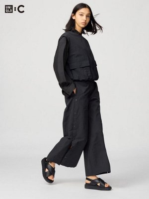 UNIQLO: C - свободные брюки с заклепками по бокам - 09 BLACK