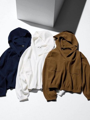 UNIQLO: C - худи с капюшоном расслабленного силуэта - 34 BROWN