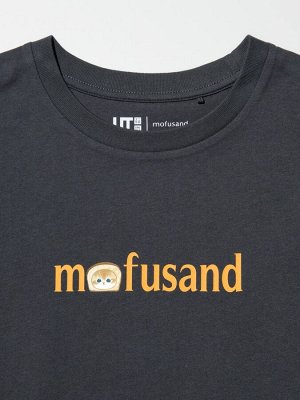 UNIQLO - UT Mofusand хлопковая футболка - 08 DARKGRAY