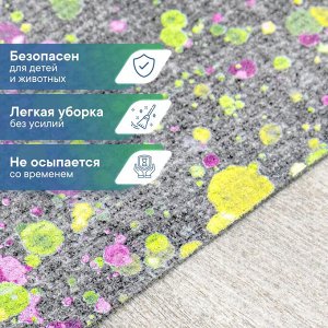 Коврик придверный в прихожую 40х60 см (высота 3 мм) Енот серый