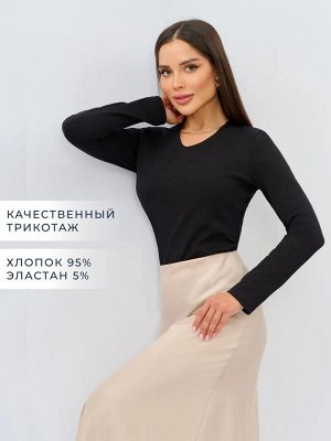 Лонгслив женский черный