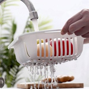 Сушилка для посуды раздвижная (корзина-коландер) для мойки
