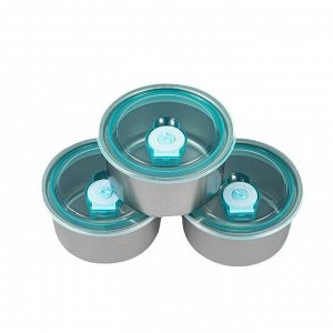 Ланч-бокс, контейнер для продуктов, металлический, 1 шт.