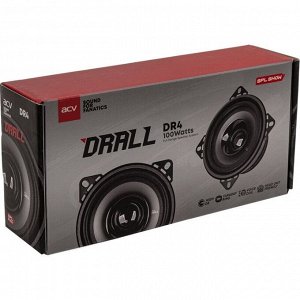 Широкополосные динамики ACV DR4 DRALL, 4" (10см), 40/100Вт, 100-20000Гц, 2 динамика