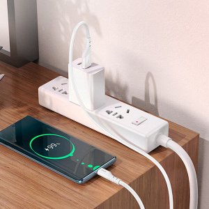 USB Зарядный кабель Hoco Silicone X97 Type-C, 2.4A для подключения мобильных девайсов к компьютеру, для зарядки устройств
