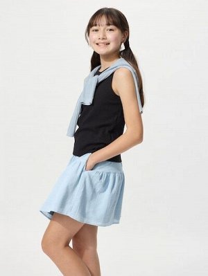 UNIQLO - хлопковая юбка-шорты для девочек - 61 BLUE
