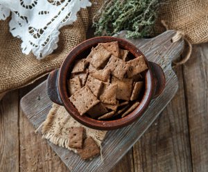 Печенье хрустящее ржаное на закваске, Без сахара, 300гр