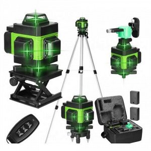 Линейный лазерный уровень 4D GREEN 16 LINE LASER LEVEL самонивелирующийся с 16 лазерами