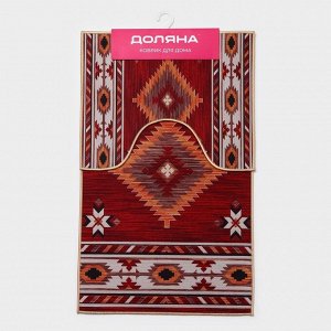 Набор ковриков для ванной и туалета Доляна «Мира», 2 шт., 50x80 см, 50x40 см