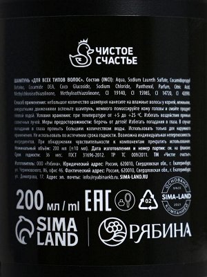 Подарочный набор «Необходимый запас», гель для душа и шампунь для волос 2x200, Чистое счастье