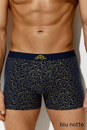 Трусы боксеры муж р.54 (3XL) blu notte хлопок сердца 1234-24B Emotion Omsa 1шт / шт / 166632