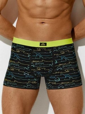Трусы боксеры муж р.54 (3XL) nero/lime хлопок акулы 1234-24B Style Omsa 1шт / шт / 167646