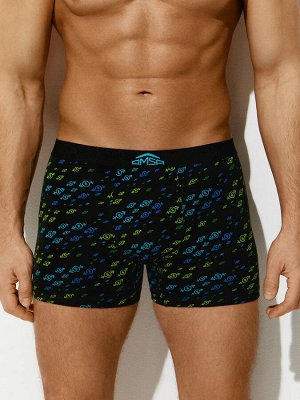 Трусы боксеры муж р.52 (2XL) nero/multicolor хлопок равенство 1234-24B Style Omsa 1шт / шт / 167981
