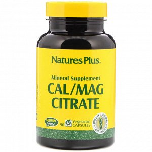 Nature&#x27 - s Plus, Cal/Mag Citrate, 90 Vegetarian Capsules
