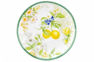 Чайный набор 12 пр. "Лимоны" на ножке, NEW BONE CHINA, 300 мл, 12,5x9,5x7 см