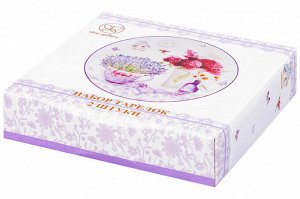 Набор тарелок 2 шт. 16x16x2 см, "Лаванда", NEW BONE CHINA