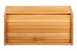 Хлебница из бамбука с откидной крышкой 40x27x17 см