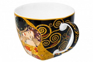 Чашка 250 мл с блюдцем "Поцелуй на черном" из NEW BONE CHINA, 20*10*2 см