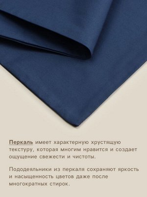 Пододеяльник 300ТС SL Home Percale 150?220 см, синий, 100% хлопок